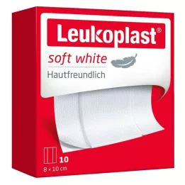 LEUKOPLAST mīksts balts apmetums 8x10 cm, 10 gab