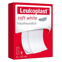 LEUKOPLAST mīksts balts apmetums 4x10 cm, 5 gab