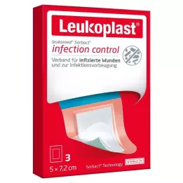 LEUKOPLAST Leukomed Sorbact sterils 5x7,2 cm, 3 gab