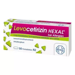 LEVOCETIRIZIN HEXAL alerģijām 5 mg apvalkotās tabletes, 50 gab