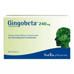 GINGOBETA 240 mg apvalkotās tabletes, 100 gab