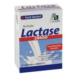 LACTASE 28 000 FCC tablešu dozatorā, 80 gab