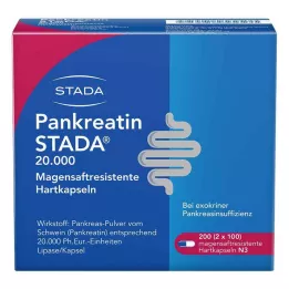 PANKREATIN STADA 20 000 zarnās šķīstošās cietās kapsulas, 200 gab