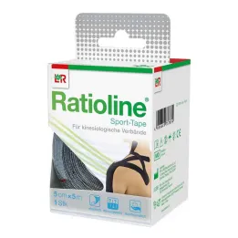 Ratioline sporta lente 5 cmx5 m melna, 1 gab
