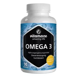 OMEGA-3 1000 mg EPA 400/DHA 300 lielas devas kapsulas, 90 gab