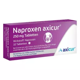 NAPROXEN axicur 250 mg tabletes, 10 gab