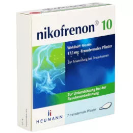 NIKOFRENON 10 Heumann transdermālie plāksteri, 7 gab