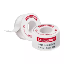 LEUKOPLAST Skin Sensitive 2,5 cm x 2,6 m ar aizsargpārsēju, 1 gab