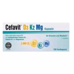 CEFAVIT D3 K2 Mg 2000 SV cietās kapsulas, 100 gab