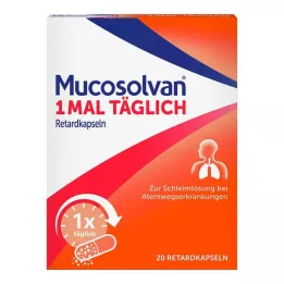 MUCOSOLVAN 1 reizi dienā ilgstošās darbības kapsulas, 20 gab