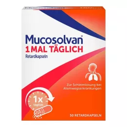 MUCOSOLVAN 1 reizi dienā ilgstošās darbības kapsulas, 50 gab