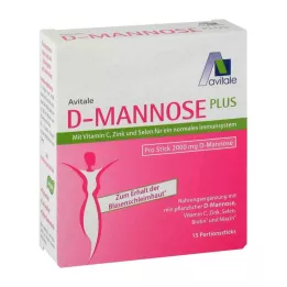 D-MANNOSE PLUS 2000 mg Kociņi ar vitamīniem un minerālvielām, 15X2,47 g