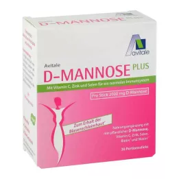 D-MANNOSE PLUS 2000 mg Kociņi ar vitamīniem un minerālvielām, 30X2,47 g