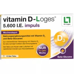 VITAMIN D-LOGES 5600 IU impulsu iknedēļas depo KTA, 15 gab