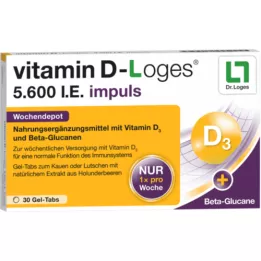 VITAMIN D-LOGES 5600 IU impulsu iknedēļas depo KTA, 30 gab