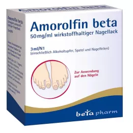 AMOROLFIN beta 50 mg/ml aktīvās sastāvdaļas nagu laka, 3 ml