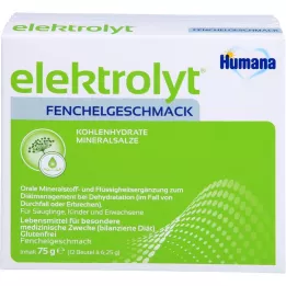 HUMANA Elektrolīta fenheļa pulvera saliekamā kastīte, 75 g