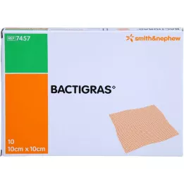 BACTIGRAS antiseptiska parafīna marle 10x10 cm, 10 gab