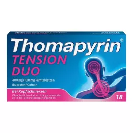 THOMAPYRIN TENSION DUO 400 mg/100 mg apvalkotās tabletes, 18 gab