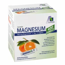 MAGNESIUM 400 tiešās oranžas porciju nūjas, 50X2,1 g