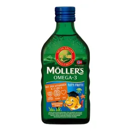 Möller`s Omega-3 Kids augļu garšas eļļa, 250 ml