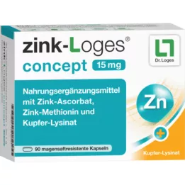 ZINK-LOGES koncepts 15 mg kuņģa sulas kapsulas, 90 gab
