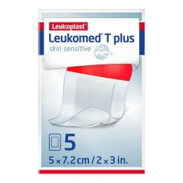 Leukomed® T plus skin sensitīvs 5x7,2 cm, 5 gab