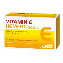 VITAMIN E HEVERT 200 SV mīkstās kapsulas, 100 gab