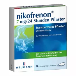NIKOFRENON 7 mg/24 stundas transdermālais plāksteris, 14 gab