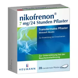 NIKOFRENON 7 mg/24 stundas transdermālais plāksteris, 28 gab