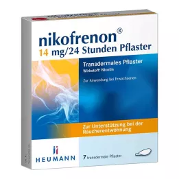 NIKOFRENON 14 mg/24 stundas transdermālais plāksteris, 7 gab