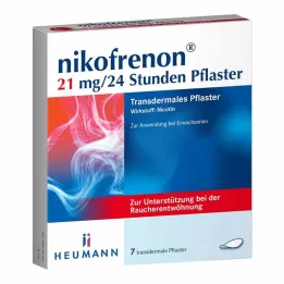 NIKOFRENON 21 mg/24 stundas transdermālais plāksteris, 7 gab