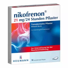 NIKOFRENON 21 mg/24 stundas transdermālais plāksteris, 14 gab