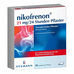 NIKOFRENON 21 mg/24 stundas transdermālais plāksteris, 28 gab
