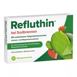REFLUTHIN pret grēmām košļājamās tabletes piparmētra, 16 gab