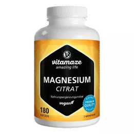 MAGNESIUMCITRAT 360 mg vegānu kapsulas, 180 gab