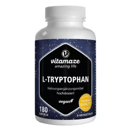 L-TRYPTOPHAN 500 mg lielas devas vegānu kapsulas, 180 gab