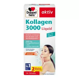 DOPPELHERZ Collagen 3000 Liquid Sticks, 14 gab