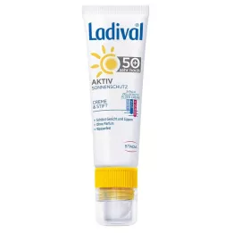 LADIVAL Aktīvā saules aizsardzība sejai&Lūpas LSF 50+, 1 P