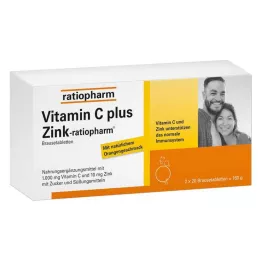 VITAMIN C PLUS Zink-ratiopharm putojošās tabletes, 40 gab