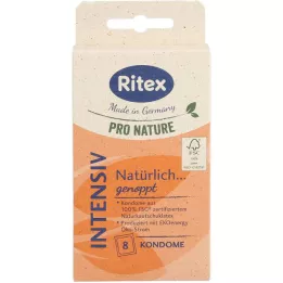 RITEX PRO NATURE INTENSIV Prezervatīvi, 8 gab