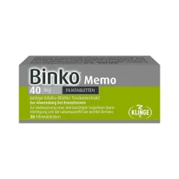 BINKO Memo 40 mg apvalkotās tabletes, 30 gab