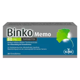 BINKO Memo 80 mg apvalkotās tabletes, 30 gab