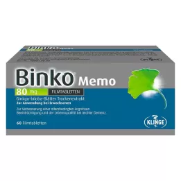 BINKO Memo 80 mg apvalkotās tabletes, 60 gab