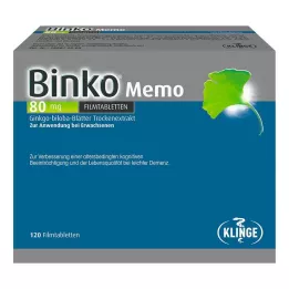 BINKO Memo 80 mg apvalkotās tabletes, 120 gab