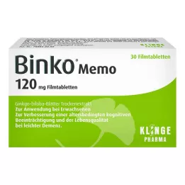 BINKO Memo 120 mg apvalkotās tabletes, 30 gab
