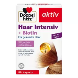 DOPPELHERZ Hair Intensive+Biotīna kapsulas, 80 gab