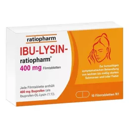 IBU-LYSIN-ratiopharm 400 mg apvalkotās tabletes, 10 gab