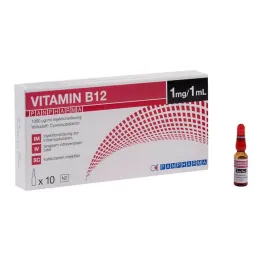 Vitamīns B12 Panpharma 1000 µg/ml šķīdums injekcijām, 10X1 ml