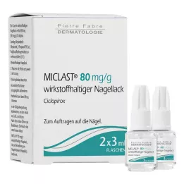 MICLAST 80 mg/g ārstnieciskā nagu laka, 2X3 ml